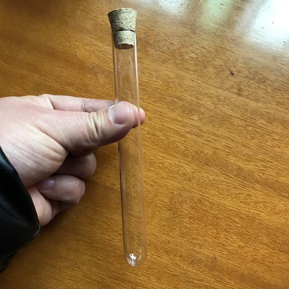 Probówka 10 szt. 20 ml szklana probówka 16x150mm z korkiem 6-Cal jasne laboratoryjne probówki laboratoryjne (rozmiar: 16x150mm) (16x150mm)