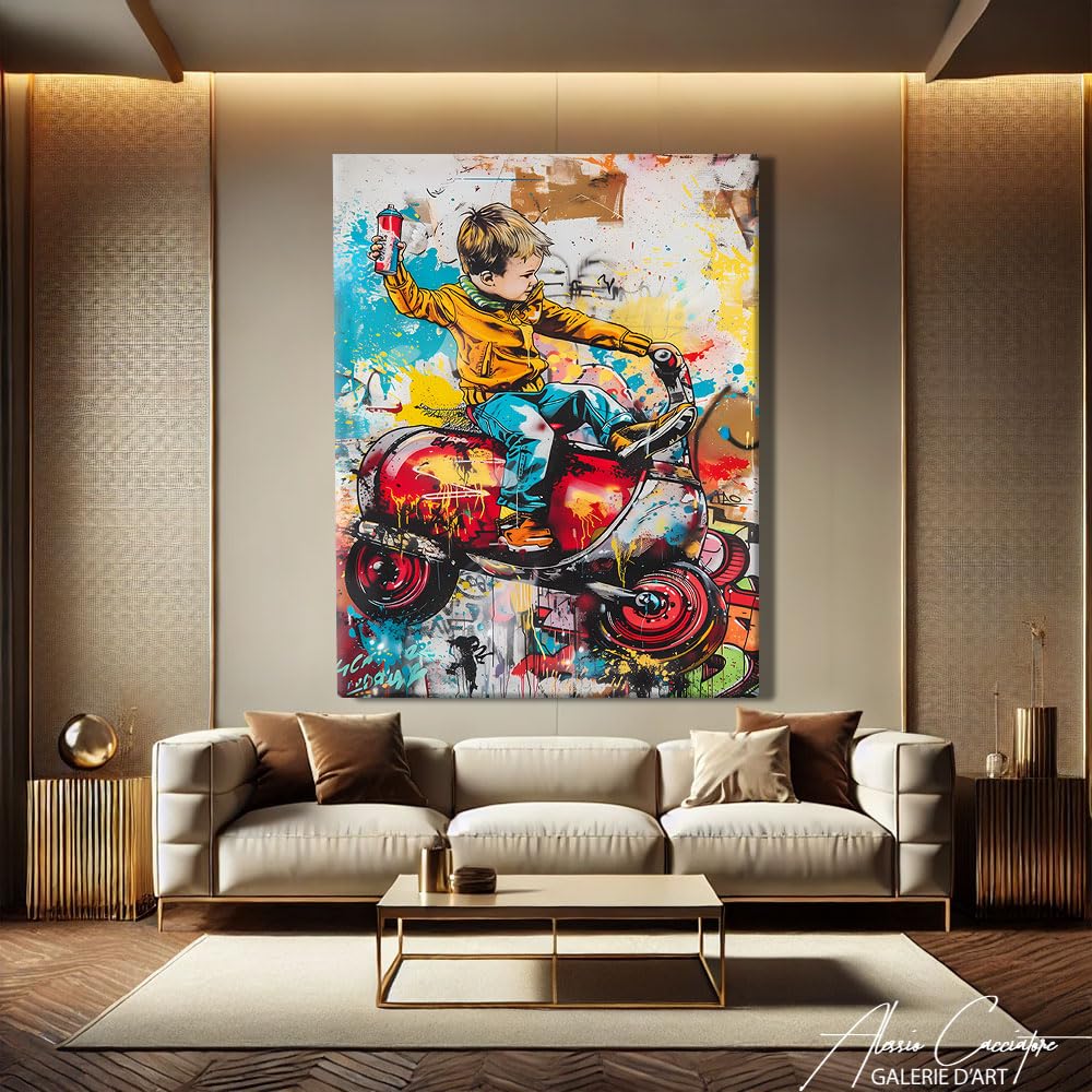 Alessio Cacciatore - Cuadro infantil decorativo de pared (60 x 40 cm)