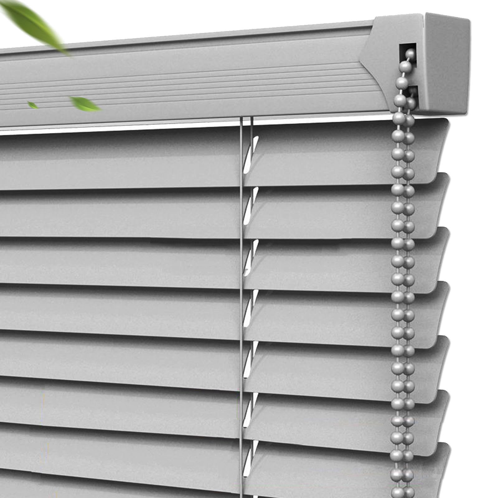 Kooein Grey Aluminium Venetian Blinds ,Blackout Metal Blinds,55Cm 60Cm 80Cm 90Cm 105Cm 115Cm 120Cm 130Cm Horizontal Window Shutter,25Mm Aluminium Slat Waterproof Blinds For Windows,-65X100cm/25.6X39in