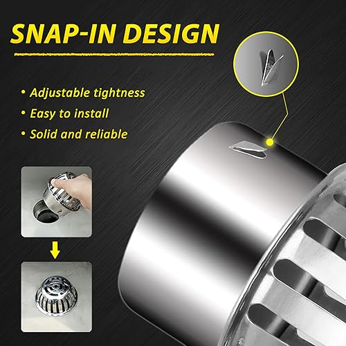 Miniatura 3 de Filtro de protección de canalón, colador de canalón, colador de boquilla de acero inoxidable 304, cubierta de drenaje al aire libre, herramienta de