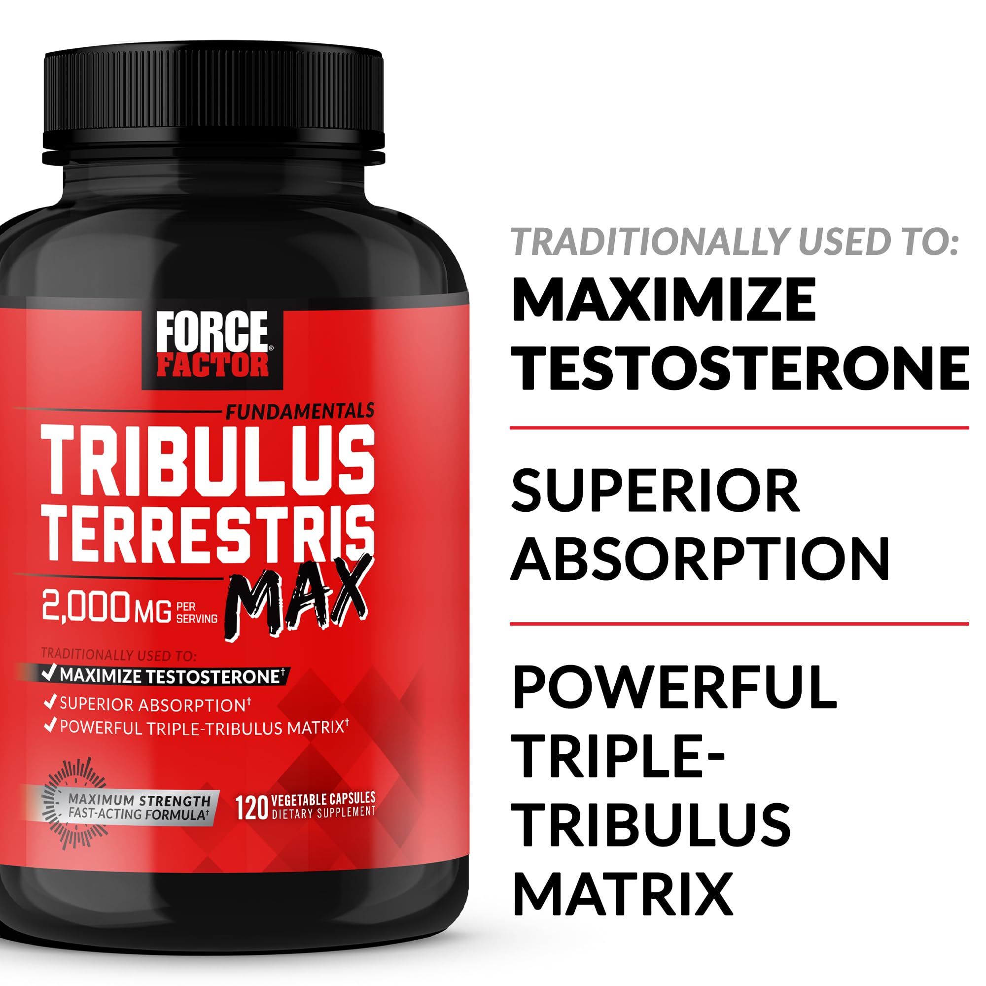 Force Factor Tribulus Terrestris Max for Men, 2000mg — Amazon image 2