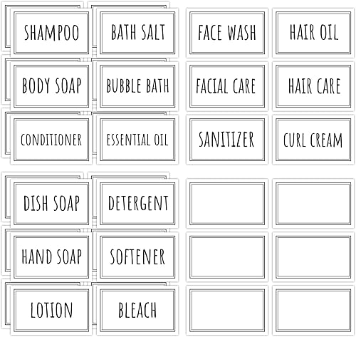 Segbeauty Etiquetas autoadhesivas impermeables, 36 etiquetas de baño, etiquetas de lavanderĂa, etiquetas de limpieza extraĂbles, calcomanĂas en Segbeauty Etiquetas autoadhesivas impermeables, 36 etiquetas de baño, etiquetas de lavanderĂa, etiquetas de limpieza extraĂbles, calcomanĂas en