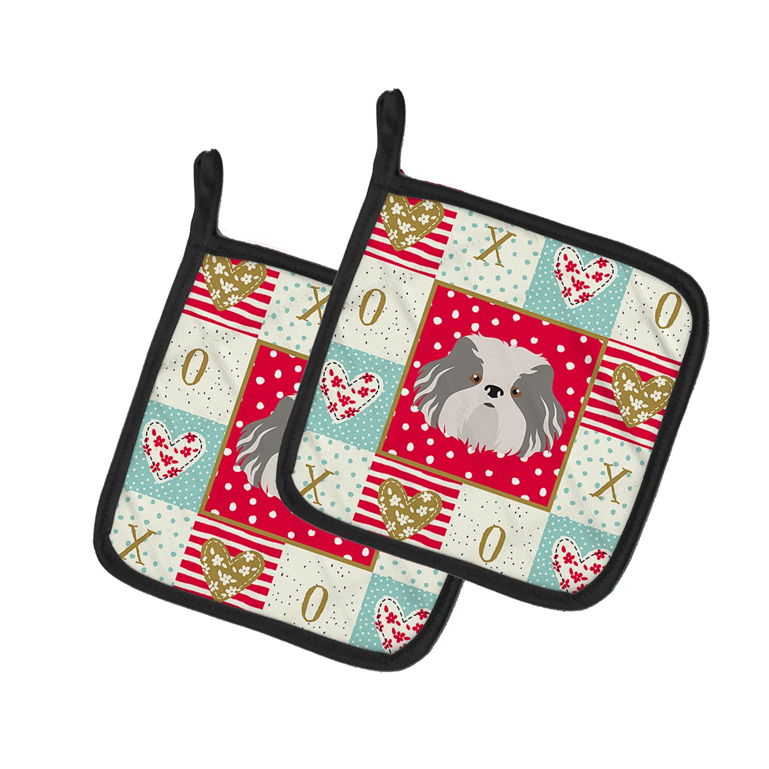 Caroline's Treasures Odis Dog Love CK5223PTHD Topflappen, 7,5 x 7,5 W, Mehrfarbig