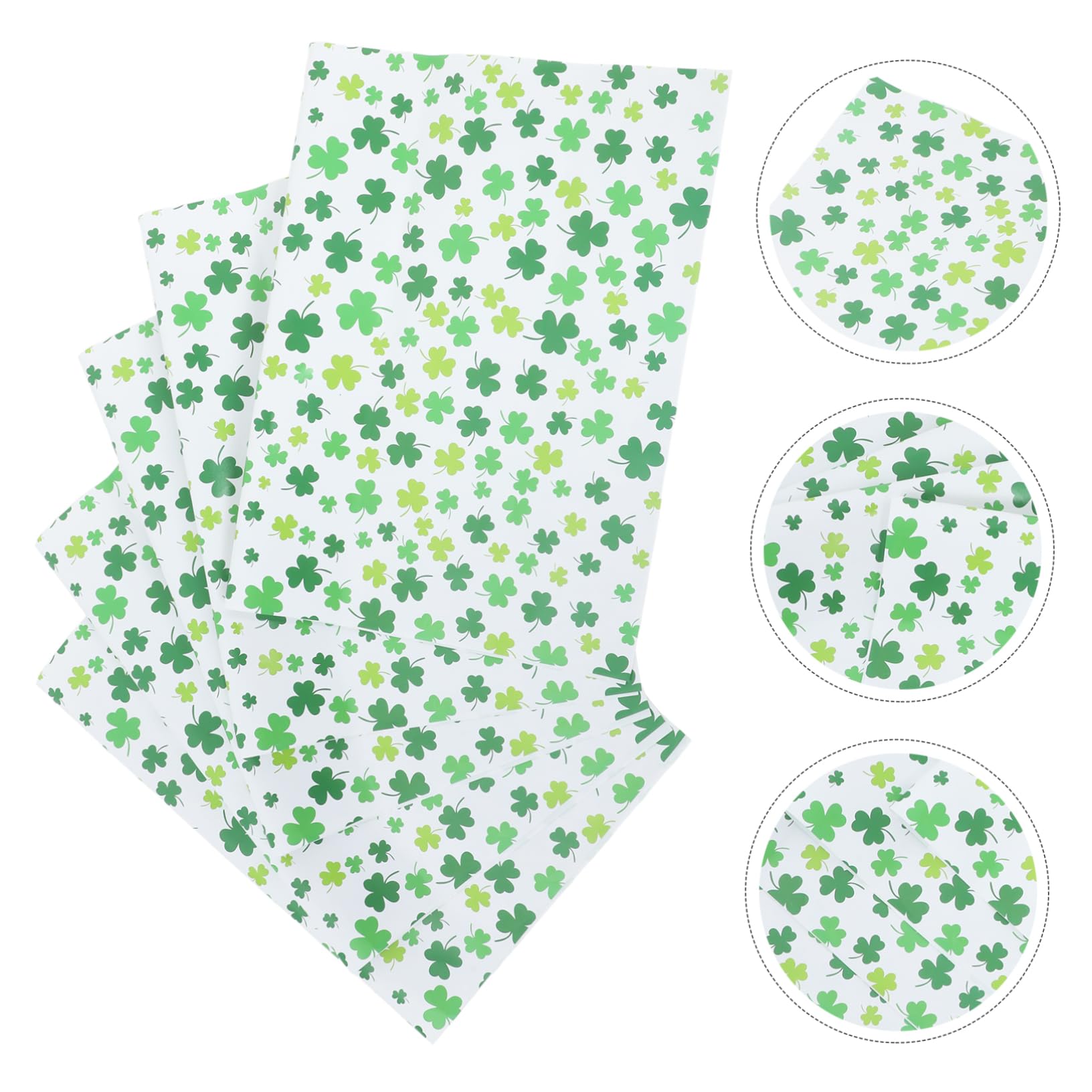 Rouleaux de Papier Présent Trèfle 20 Pcs pour Art et Festival | Ambiance Bavaroise, Papier Présent de Printemps Irlandais, Jour Saint-patrick