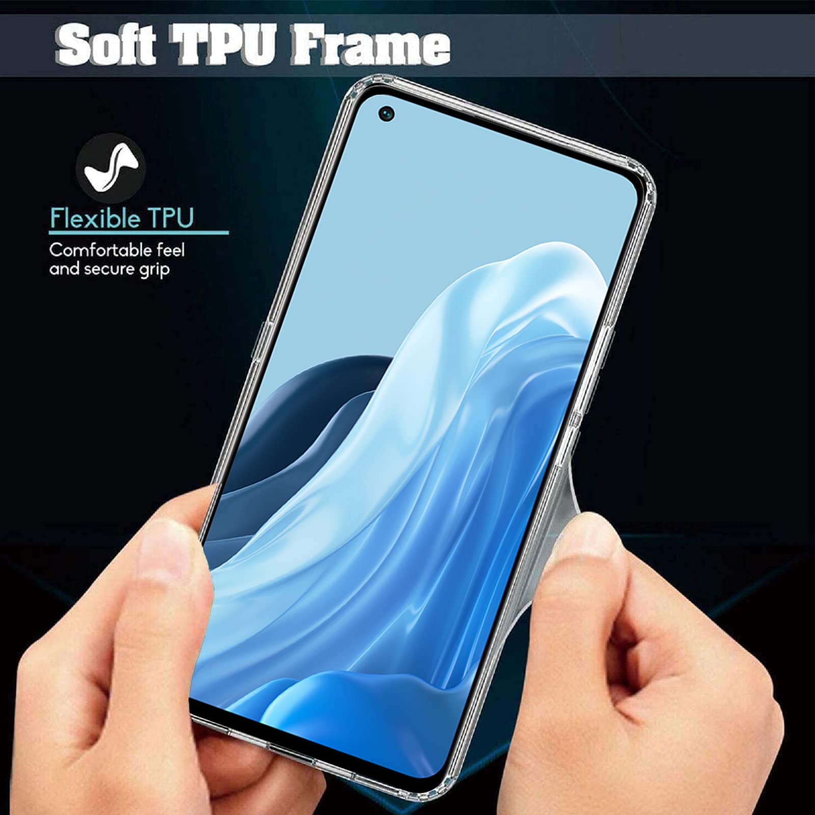 BAIDIYU Cover per Oppo Reno7 5G Custodia, Slot Cart,Custodia a Portafoglio in Pelle PU di Lusso Custodia Flip Folio, Cover per Oppo Reno7 5G.(Blu