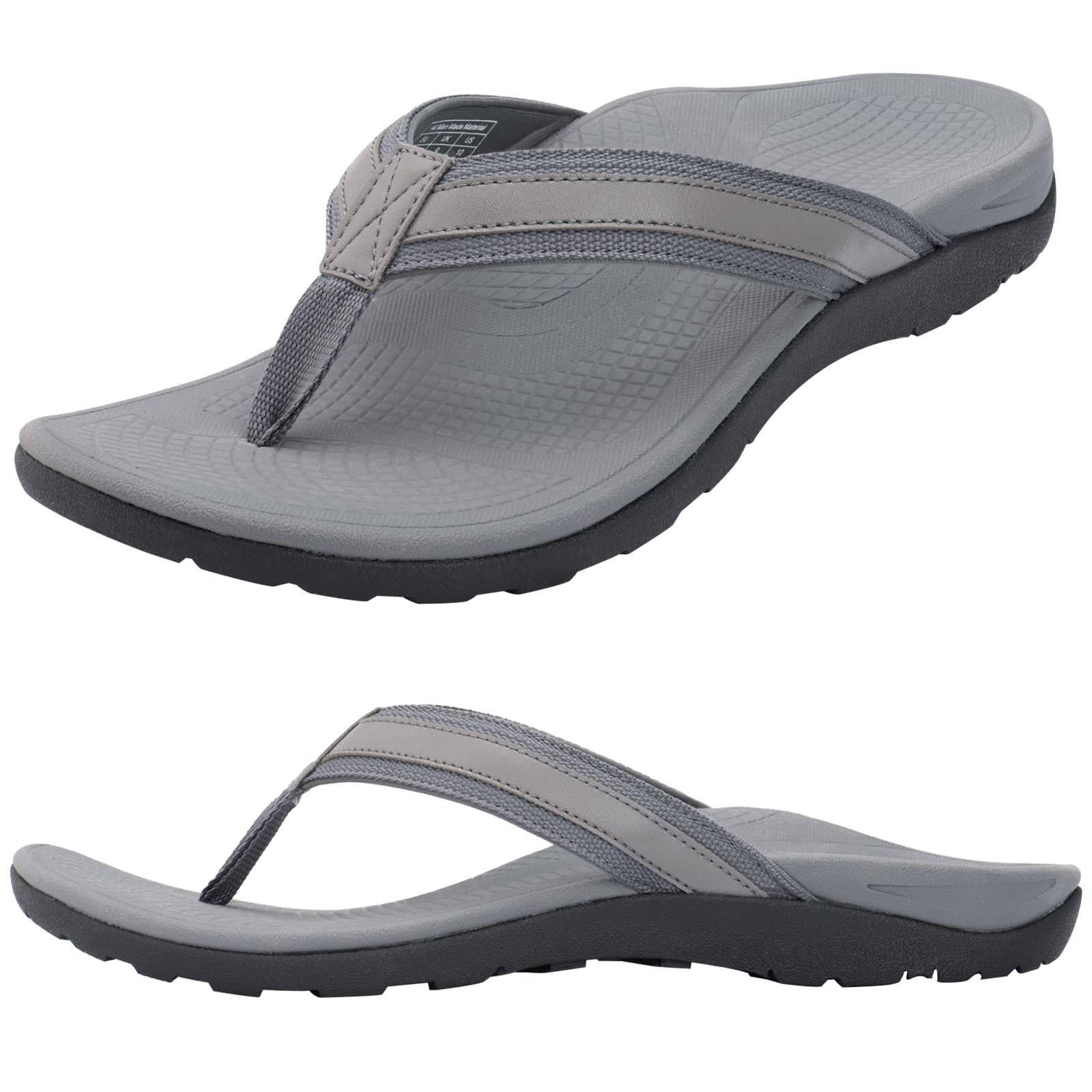 Thearches Mens Orthotic Sandals High Arch Support Flip Flops