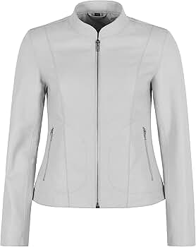 Carrie CH Hoxton Women's Biker Leather Jacket White Slim Fit