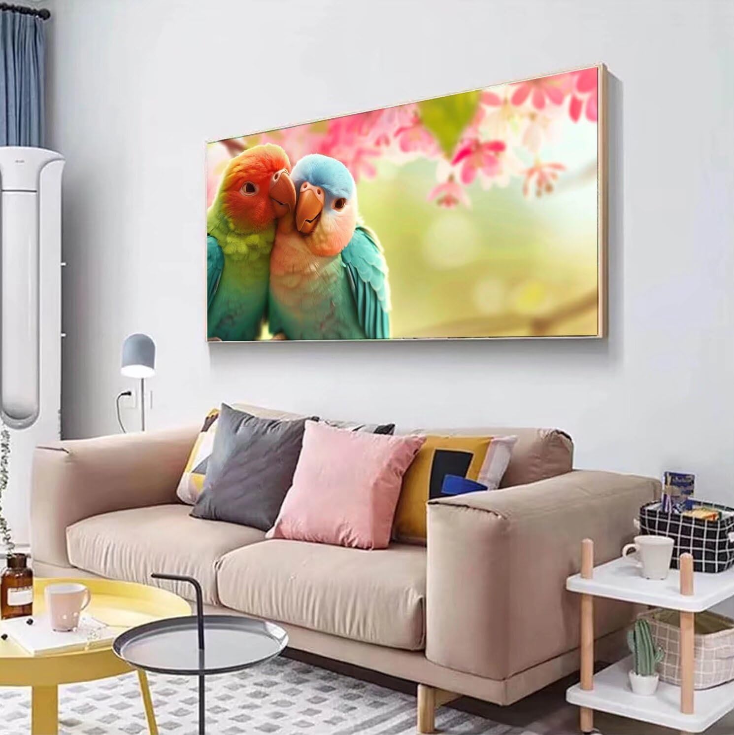 Diamond Painting Amar, DIY Pintura Diamantes Loro Diamond Painting Adultos, Cuadros Diamantes 5D Dibujos con Diamantes Bordado Punto De Cruz Kits, Decoración Hogar, Regalos para Mujer 100x200cm Y2-605