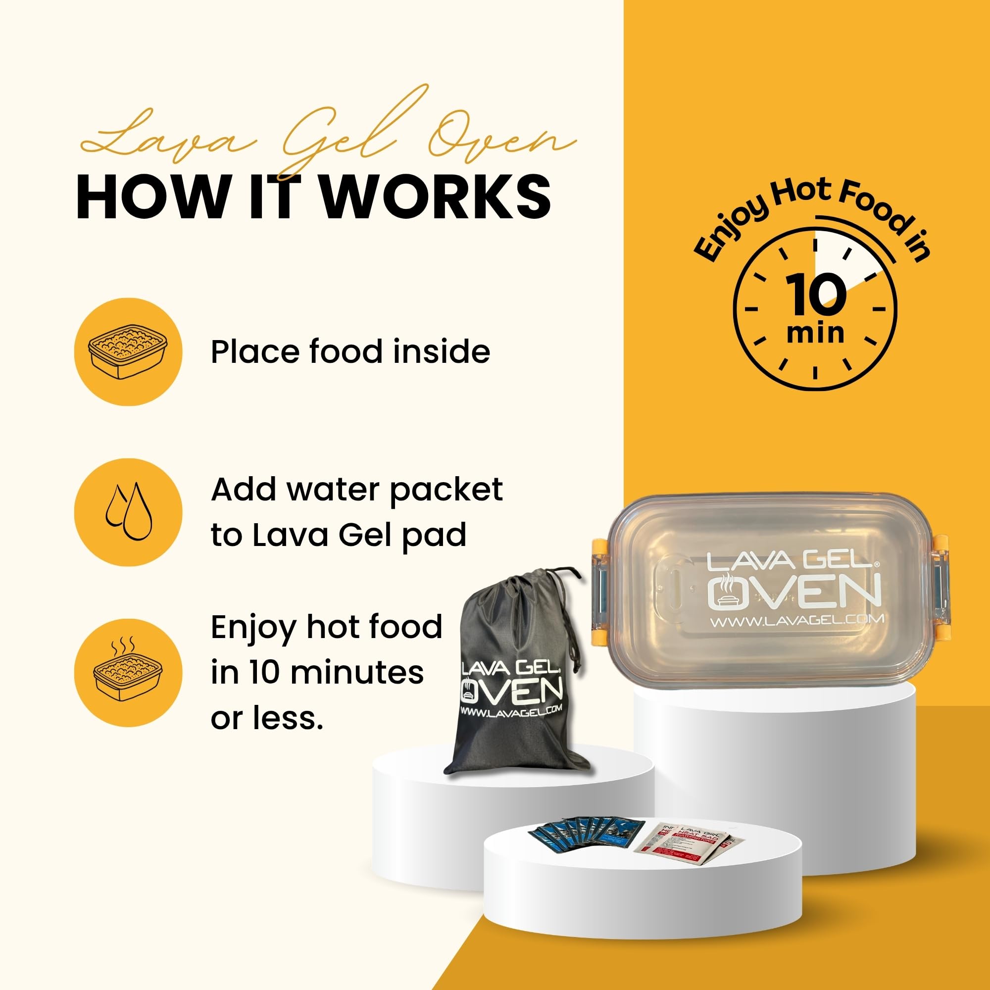 Oven – Flameless Self-Heating Lunch Box & Portable Food Warmer – No Fire or Plugs – Heats Cans, MREs & Meals in 10 Min – Perfect for Camping, Travel, Emergencies & Office