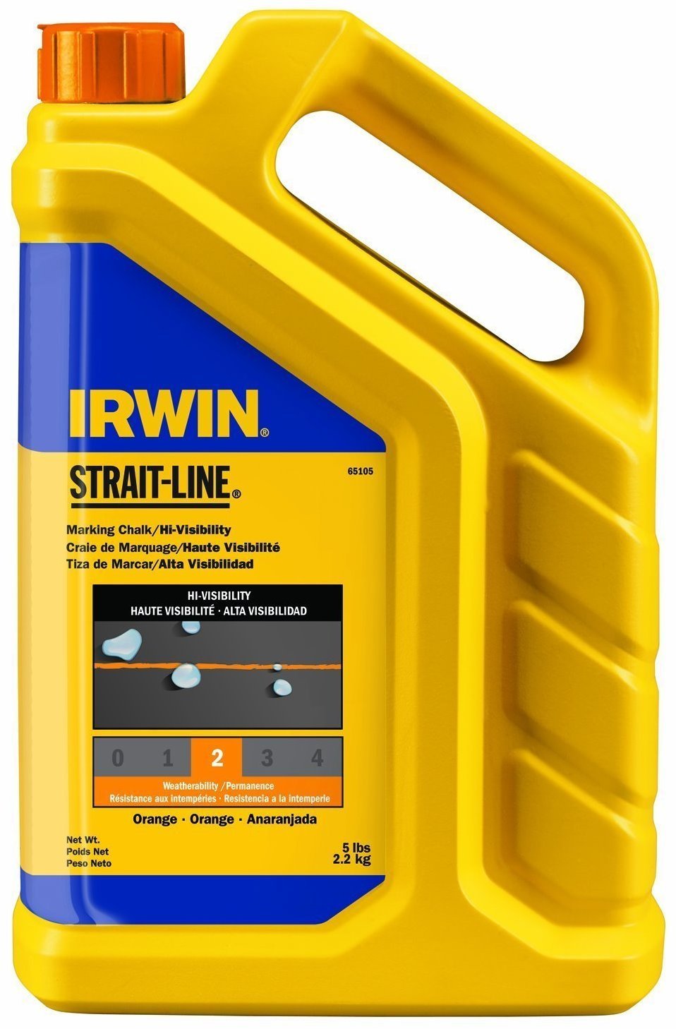 Irwin Strait Line 65105 5 lbs Orange Chalk Refills