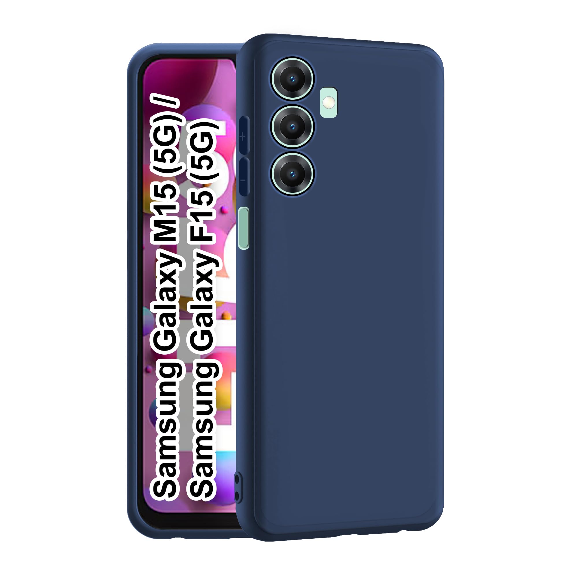 CEDO Samsung Galaxy M15 / F15 (5G) Back Cover | Camera Bump Protection & Inner Velvet Fabric Lining | Ultra Slim Matte Soft Rubberised Case Cover (Blue) (B0CZTKHYLX) Amazon Price History, Amazon Price Tracker