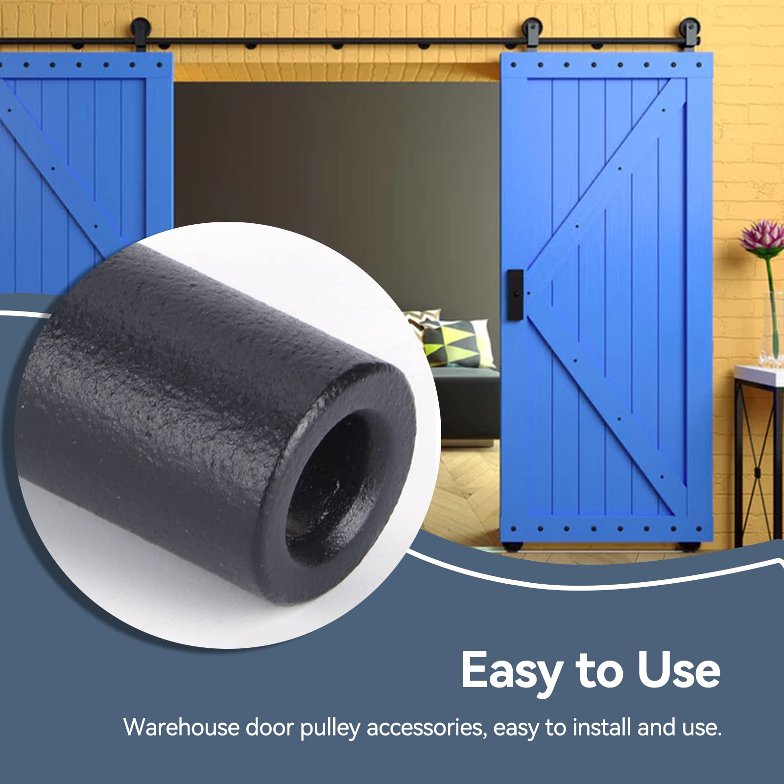 Distanziali Per Porta Di Fienile - Acciaio Carbonio 44 Mm - Con Viti - Per Porte Scorrevoli Garage E Cantina - Foto 8