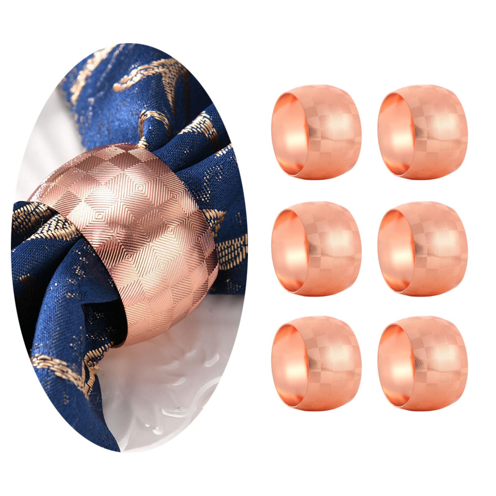 BUOKSLLY 10 stuks servetringen roségoud, bladdesign, elegante servetringen voor tafeldecoratie op feesten BUOKSLLY 10 stuks servetringen roségoud, bladdesign, elegante servetringen voor tafeldecoratie op feesten