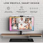 Éclairage de vidéoconférence HumanCentric - Lumière pour webcam pour le streaming, lumière LED pour moniteur et ordinateur portable pour vidéoconférences, éclairage Zoom pour ordinateur, remplace la lumière annulaire pour les réunions Zoom, kit double