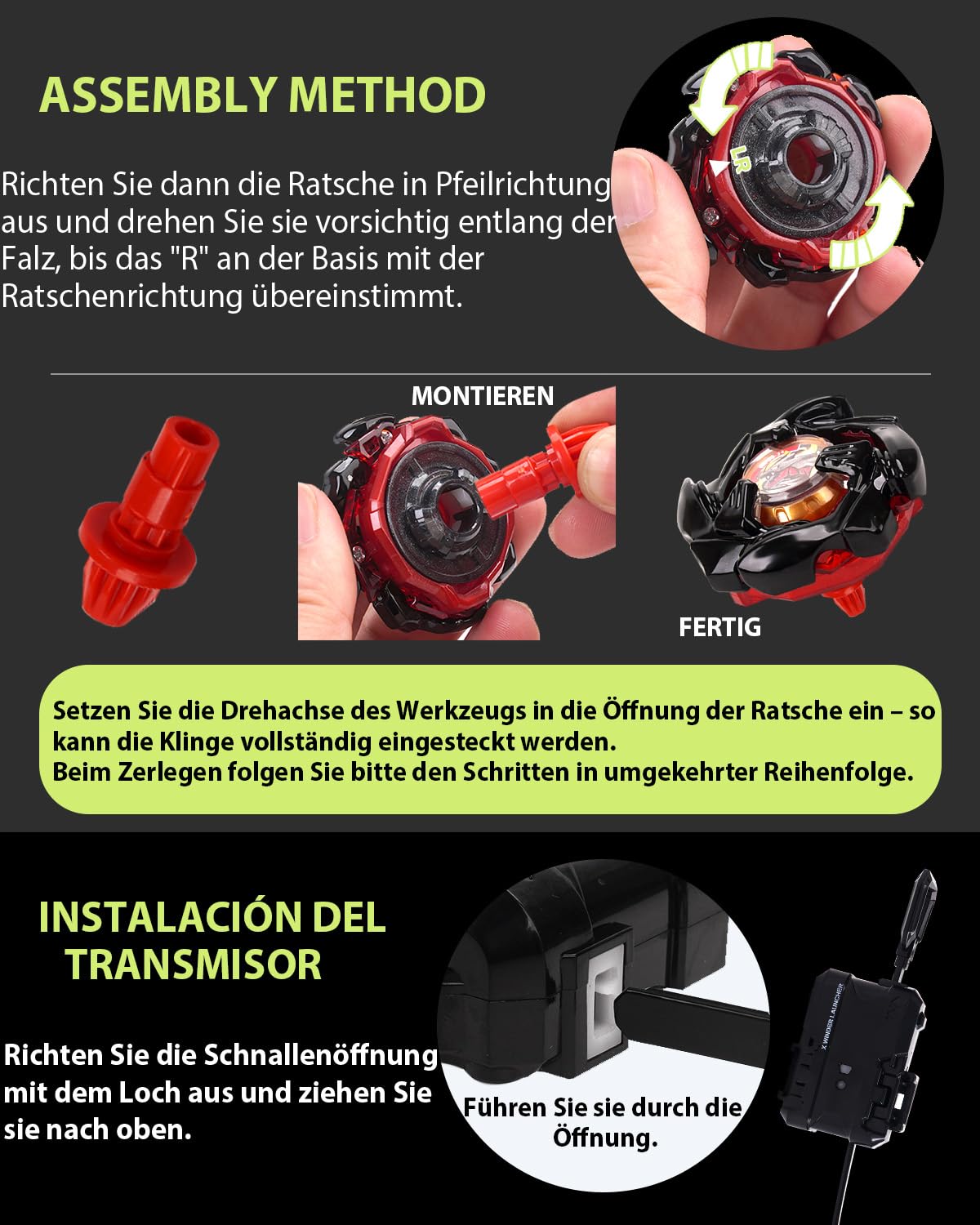 DEZAWRTY Groß X Stadium Arena Set - 6 Kampfkreisel, 2 Launchers und 1 Xtreme Arena mit X-Celeration Rail, Battle Kampfarena für Kinder ab 6 Jahren, Kampfspielzeug für Jungen