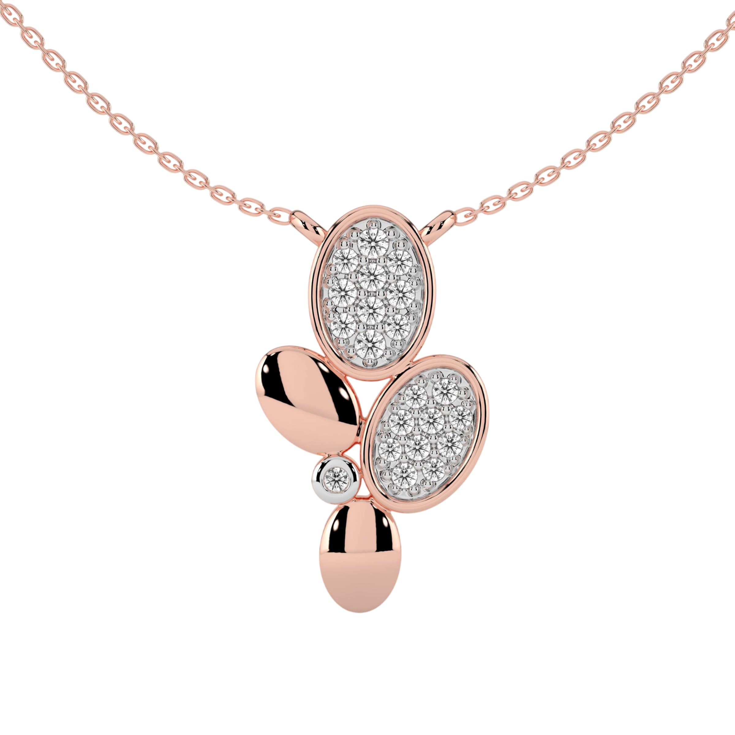 Buy Zen Diamond Celeste Golden Bloom Spark Pendant Chain Necklace
