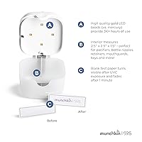 Vista 3 de Munchkin® Portable UV Sterilizer Plus with Rechargeable Battery, Mini UV Light Sanitizer Eliminates 99.99% of Germs in 59 Seconds