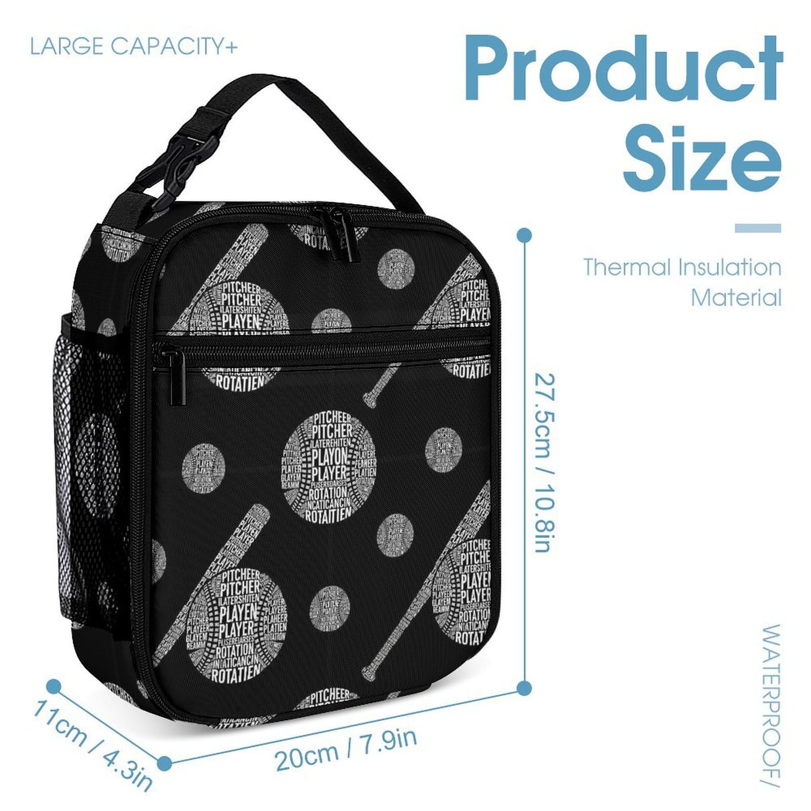 Ensemble sac à dos comprenant une boîte à lunch, une trousse de maquillage, un sac à dos de sport (2) et un sac de rangement.