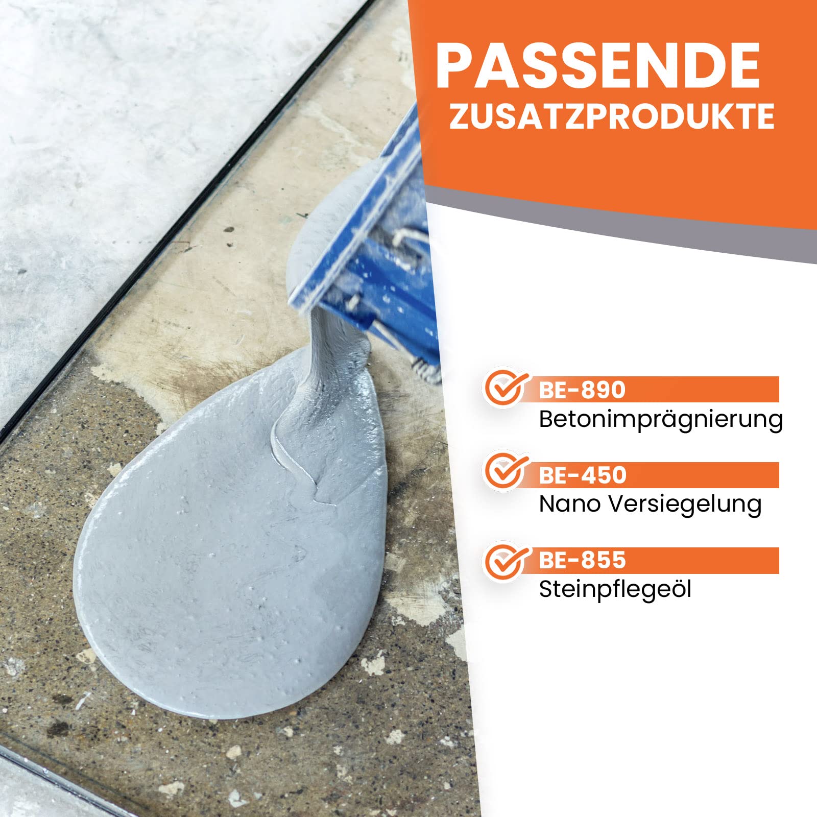 Betonzusatzmittel 5l Betonverflüssiger, Beton Plastifizierer und Verflüssiger - Fliessmittel als Zusatzmittel für Estrich, Beton, Mörtel - Chlorfrei, nicht korrosiv für Betonstahl - BEKATEQ BE-480