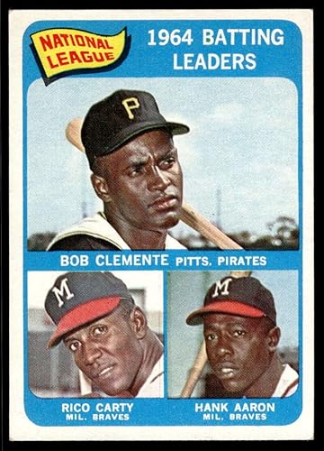 Baseball MLB 1965 Topps #2 Roberto ClementeRico CartyHank Aaron NL Batting Leaders