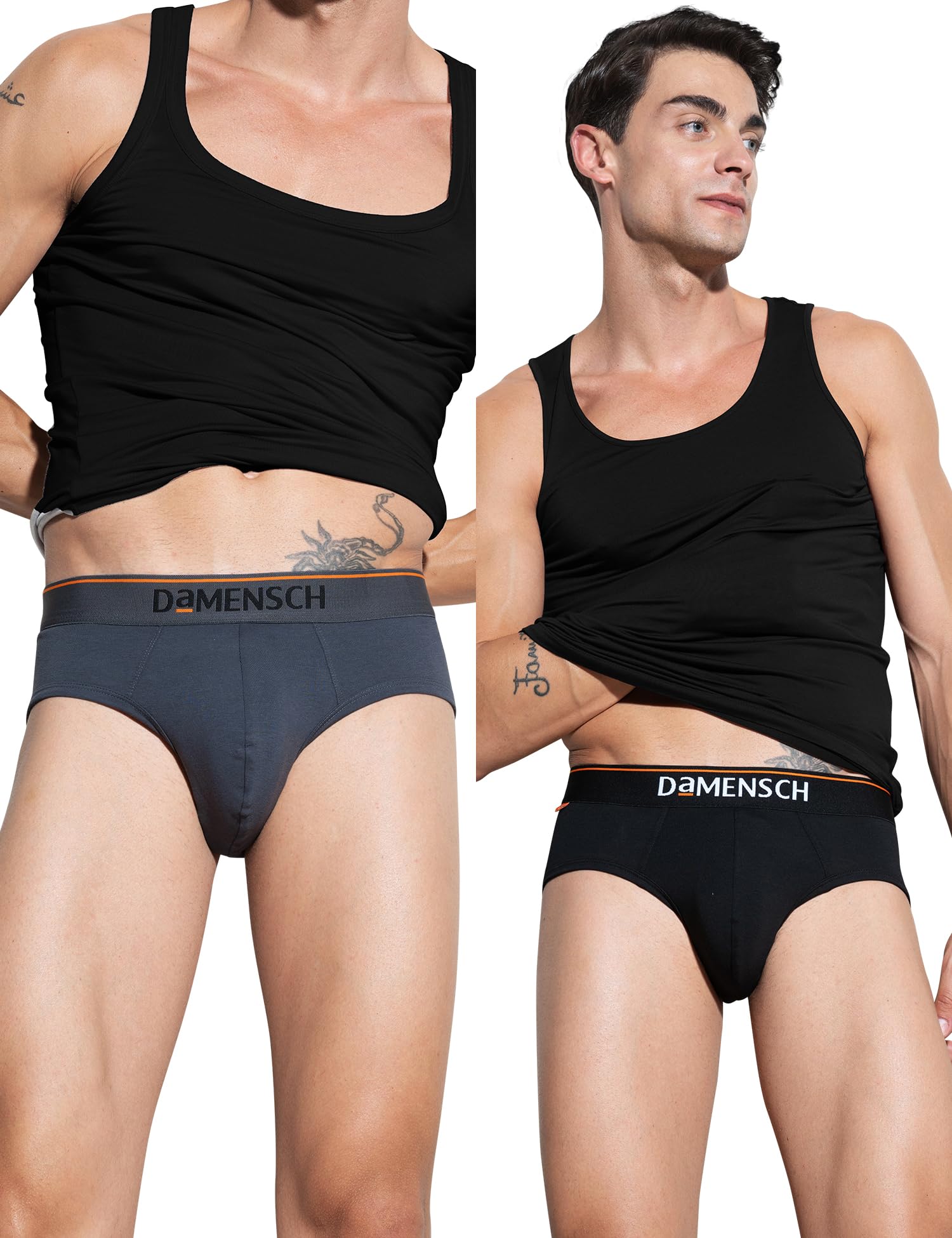 Deo-Cotton Solid Underwear for Men Combo Breathable Inner, Cotton Briefs Pack No-Marks Waistband Moisture Wicking