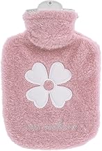 Thinp Wärmflasche mit Bezug, 500ml Wärmeflaschen,Kinder Wärmflasche,Wärmflaschen Klein,Tragbarer Auslaufsicher Bettflasche Flauschig Waschbare 2-in-1 Mini Wärmflasche,für Kinder Erwachsene Wintertagen