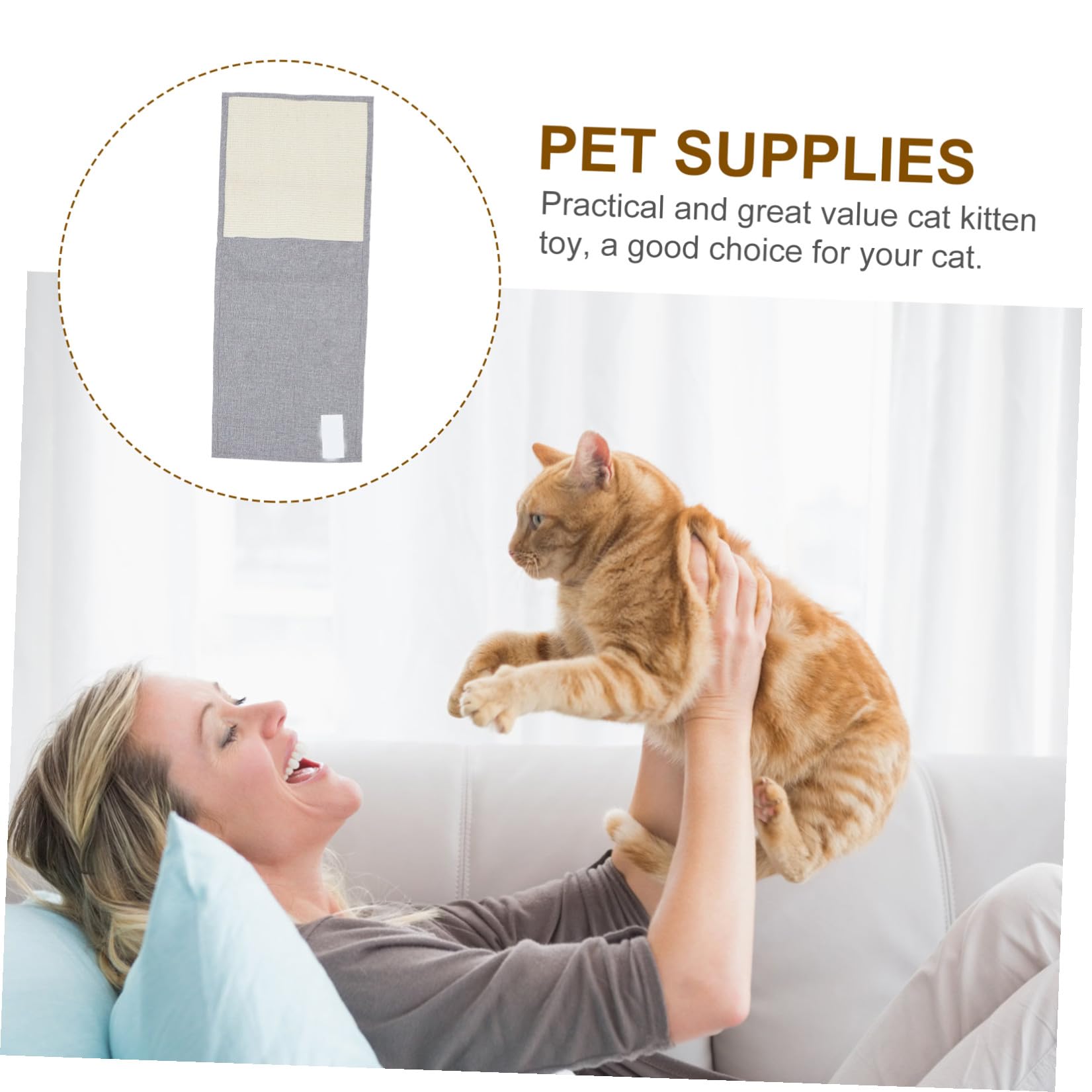 Cubierta Antirayaduras para Sofá Garra de Sisal, Protector contra Arañazos para Gatos, Funda Resistente y Entretenida para Casa o Tienda