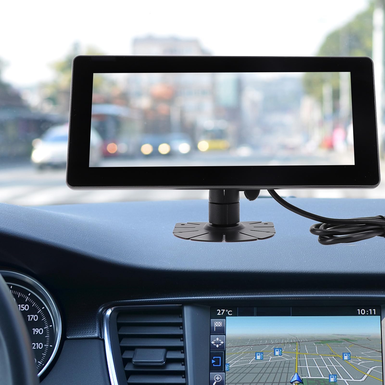aqxreight 10.25inch Wide Display for 360° Surround View System 1920 X 720p Dual Video Input HD Image 2 Video Input for MDVR
