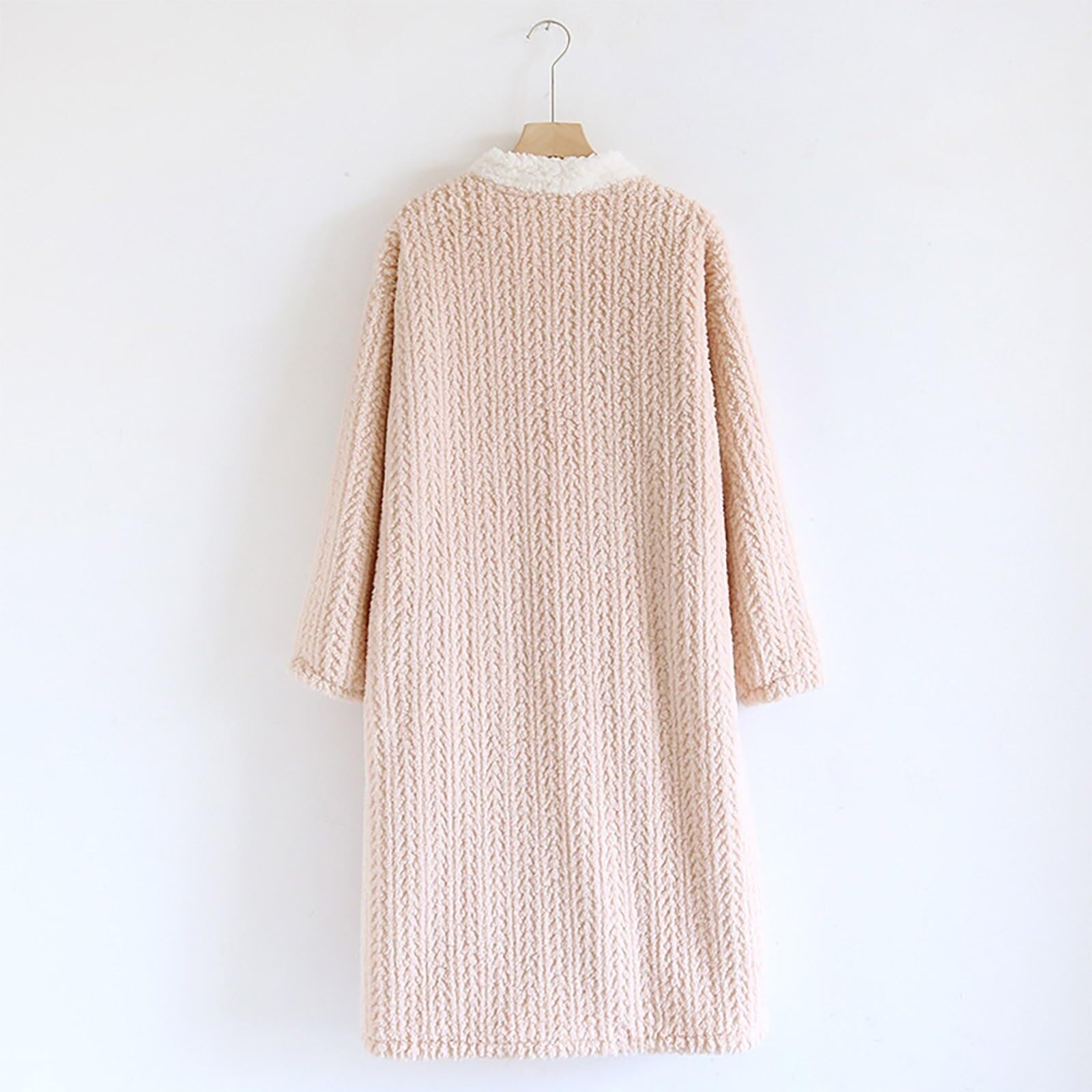 Robe polaire longueur genou for femme en peluche douce et moelleuse