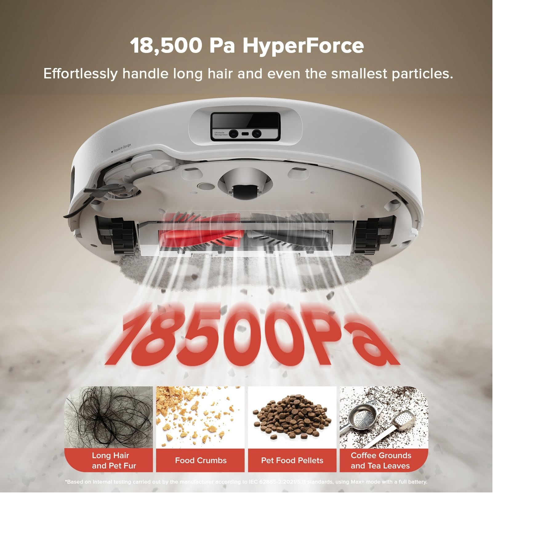 roborock Qrevo Curv Robot Vacuum and Mop, 18,500Pa Suction, Zero-Tangling, DuoDivide Main Brush, FlexiArm Arc Side Brush, FlexiArm Mop, AdaptiLift Chassis, Self Washing & Drying, Self-Emptying - 4