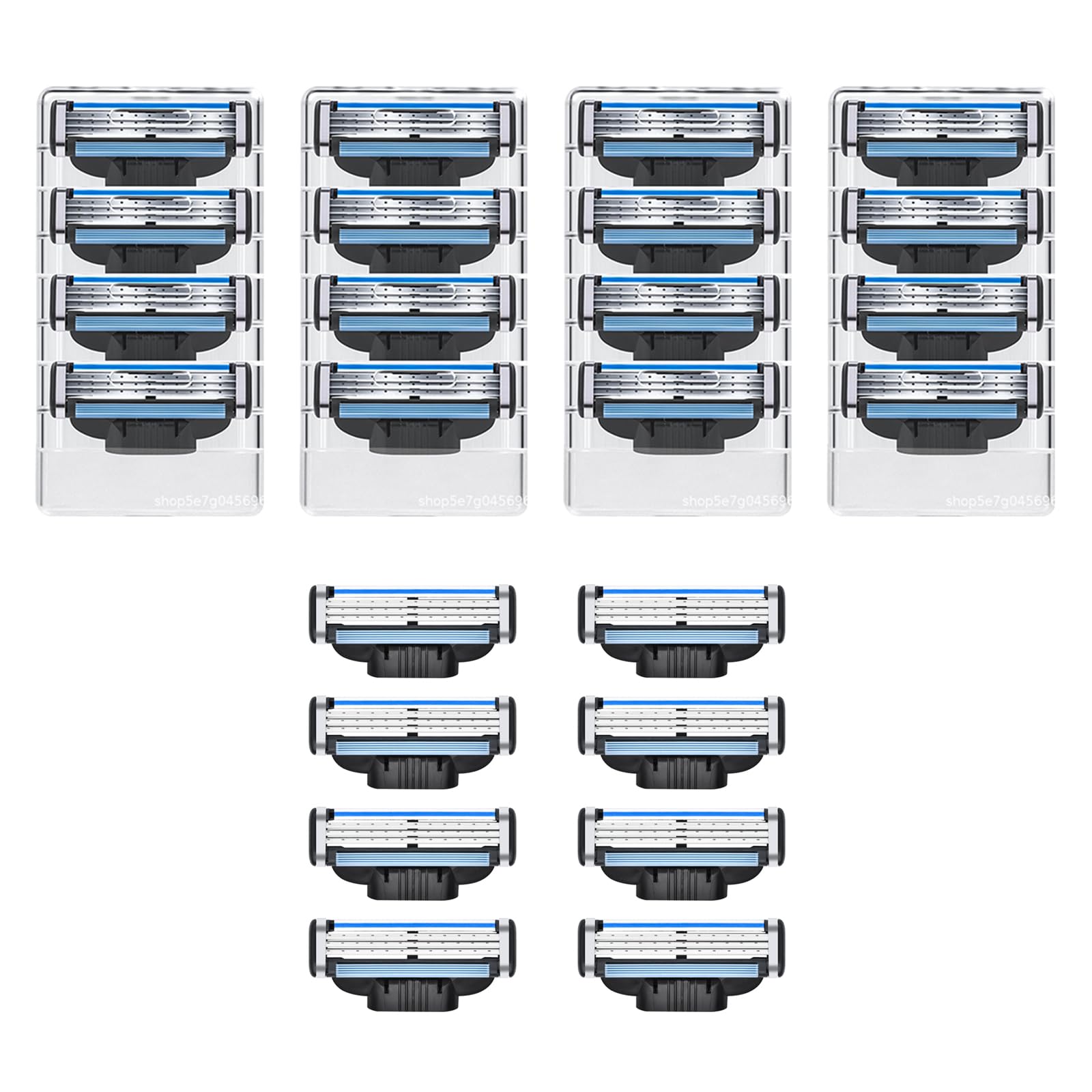 24 Razor Blades for Men, Mens Blade Refills, pieces replacement blades for wet razors, razor blades safety razor, beard and body hair, refills