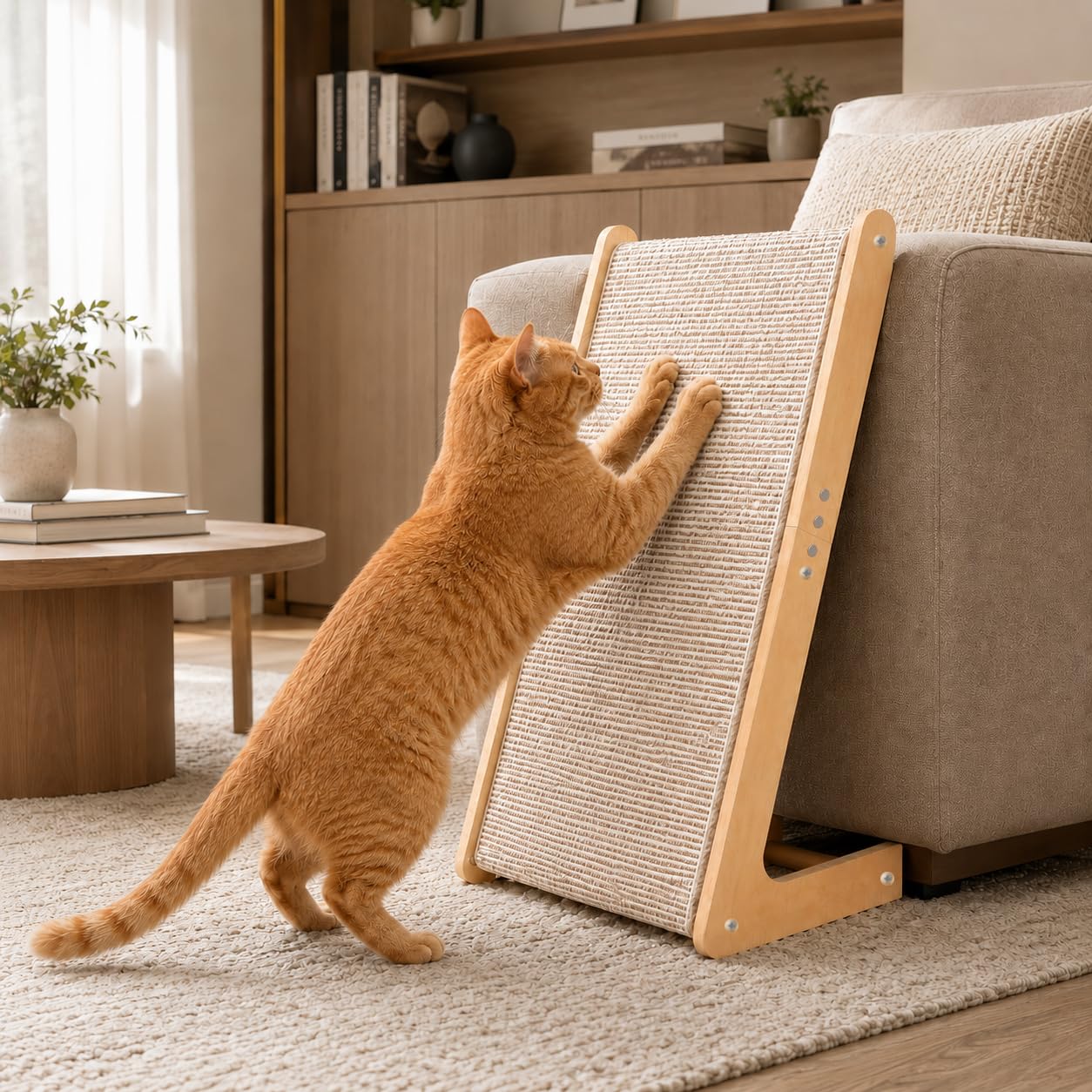 Griffoir pour chat, 65 cm de haut, double usage
