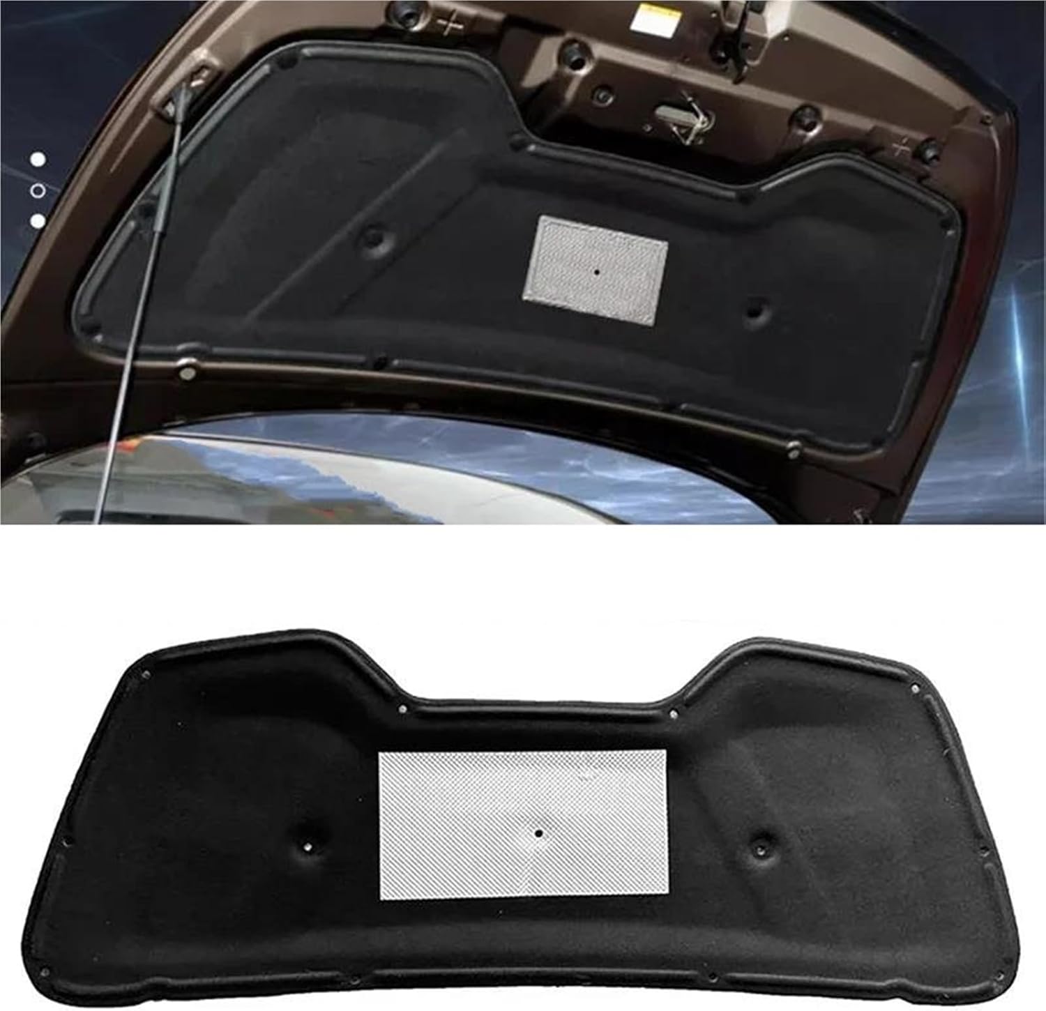 Car Engine Hood Sound Heat, Heat Insulation Pad, for Kia, for Sportage R 2011-2017 Front Engine Hood Bonnet Insulation Cotton Pad Soundproof Heat Insulation Mat with Buckle