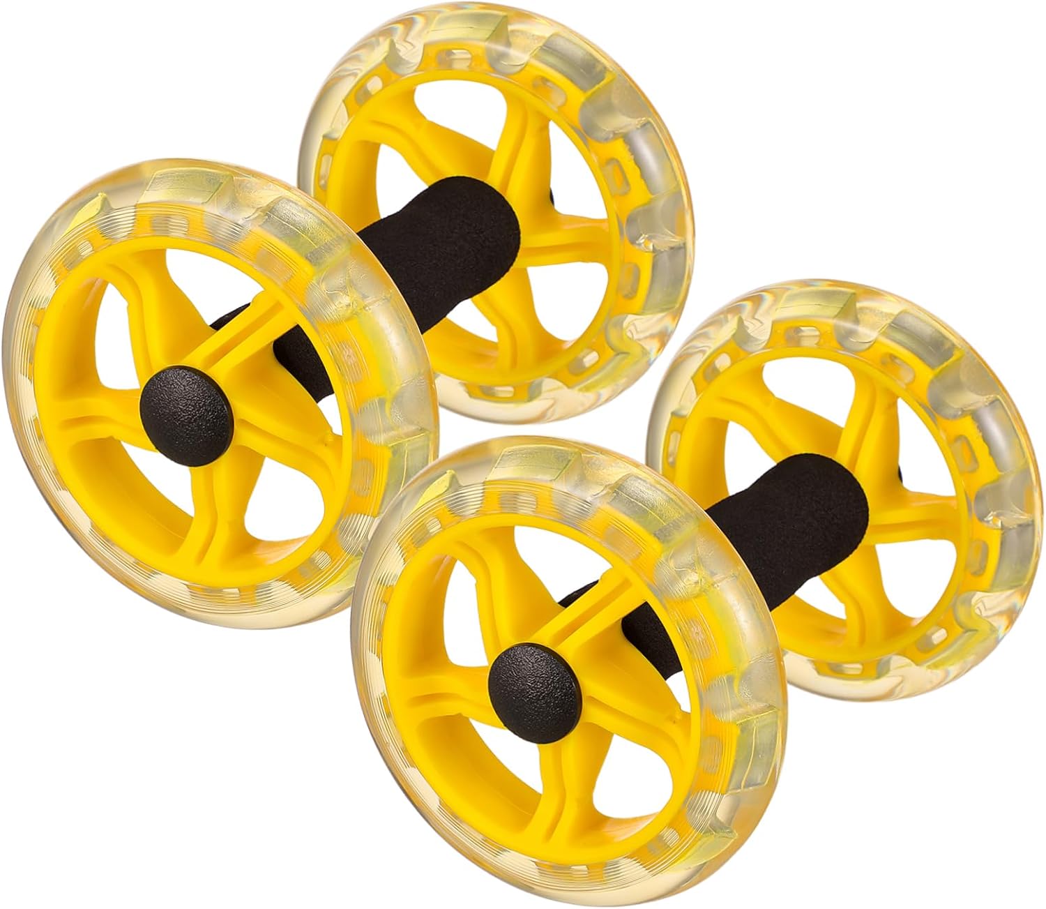 BESPORTBLE Fitness Wheel for Abdominal Strengthening and Tummy Shaping Non Slip Handles Lightweight Exercise Device for Men and Women Yellow