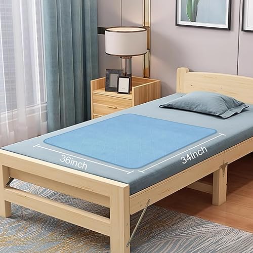 Miniatura 3 de Almohadillas de cama impermeables para incontinencia de 34 x 36 pulgadas (paquete de 6), almohadillas lavables y reutilizables para adultos,