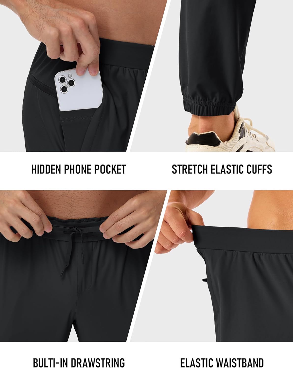 MAGCOMSEN Men's Golf Pants Stretch Joggers with Zipper Pockets Work Casual Slack for Men - Image 5