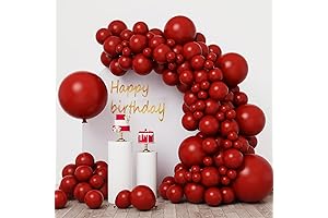 Crimson Balloons For Valentine Garland