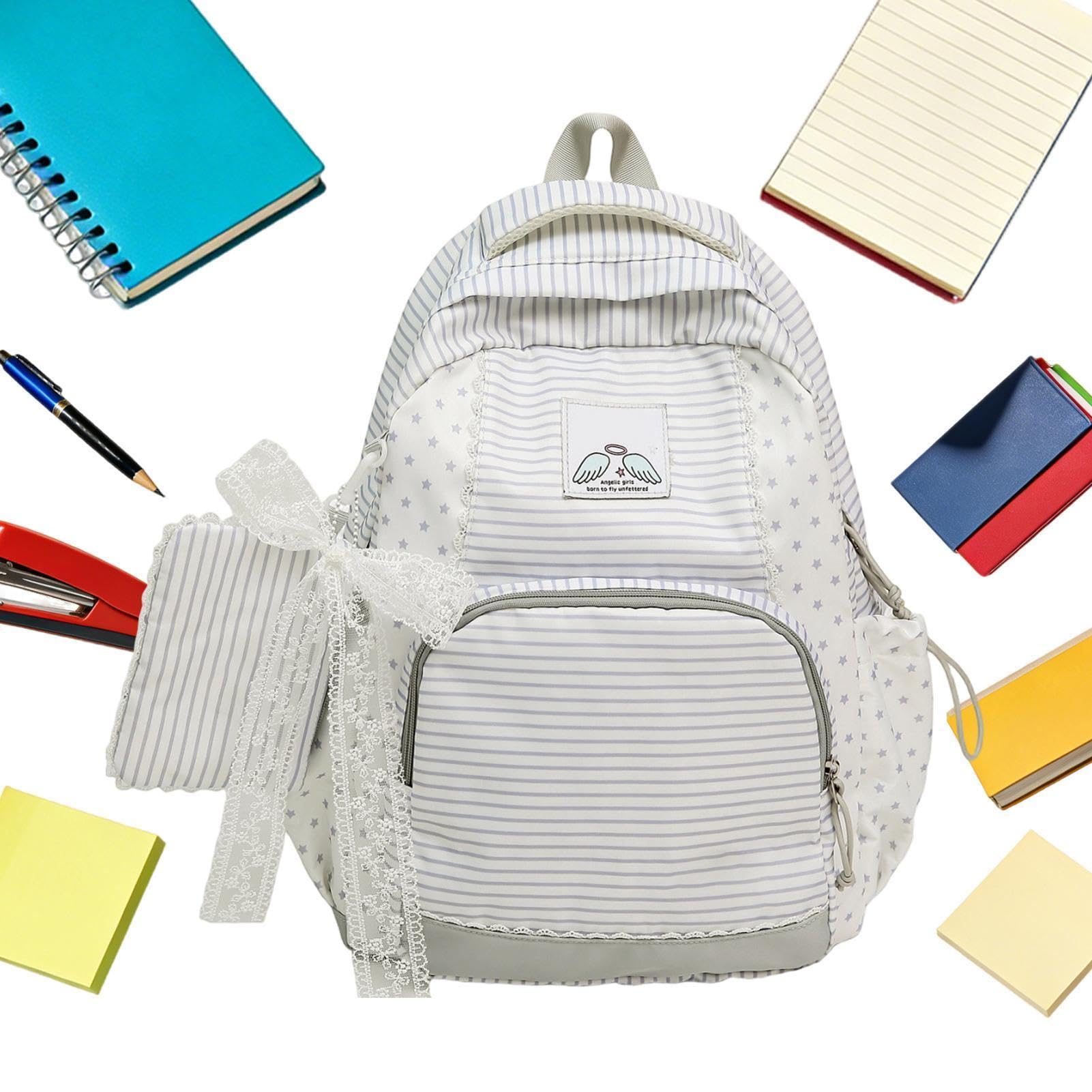 Generico Zaino Scuola per Ragazze Impermeabile Leggero Grande Capacità | Zaino Scolastico Multi-Scomparto Adolescenti Studentesse Donne Aula Scuola Elementare Campeggio Weekend Gita Fuori Porta