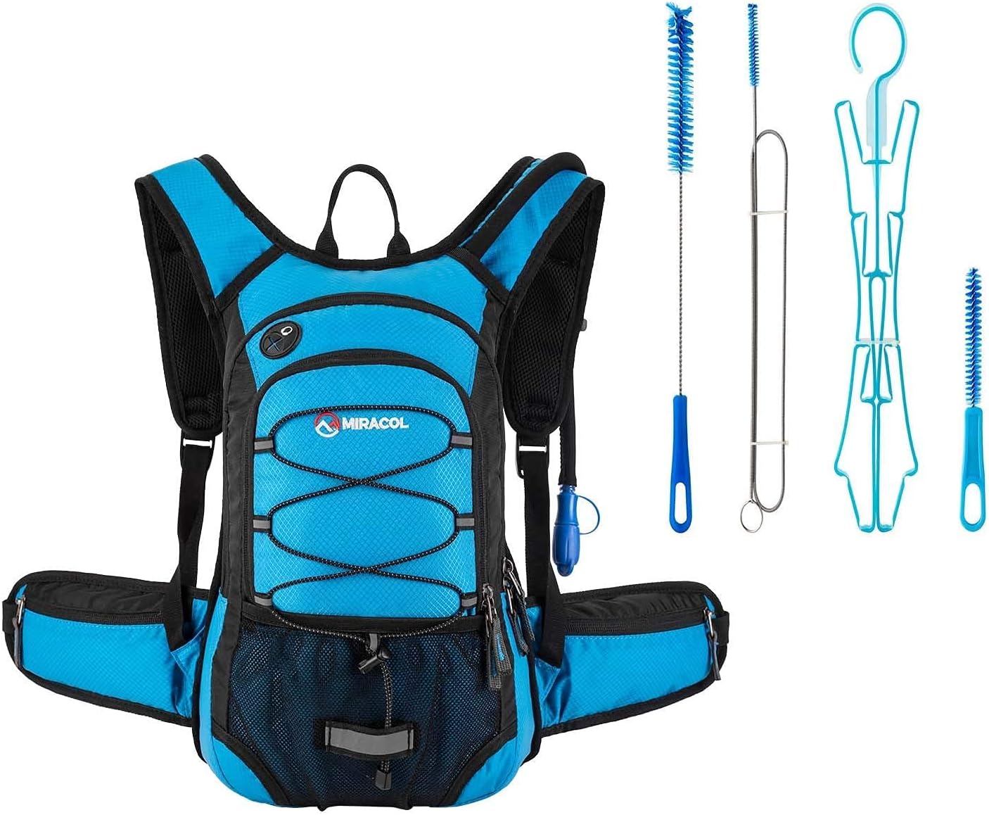 Miracol Blue Hydration Backpack Packs with 2L Water