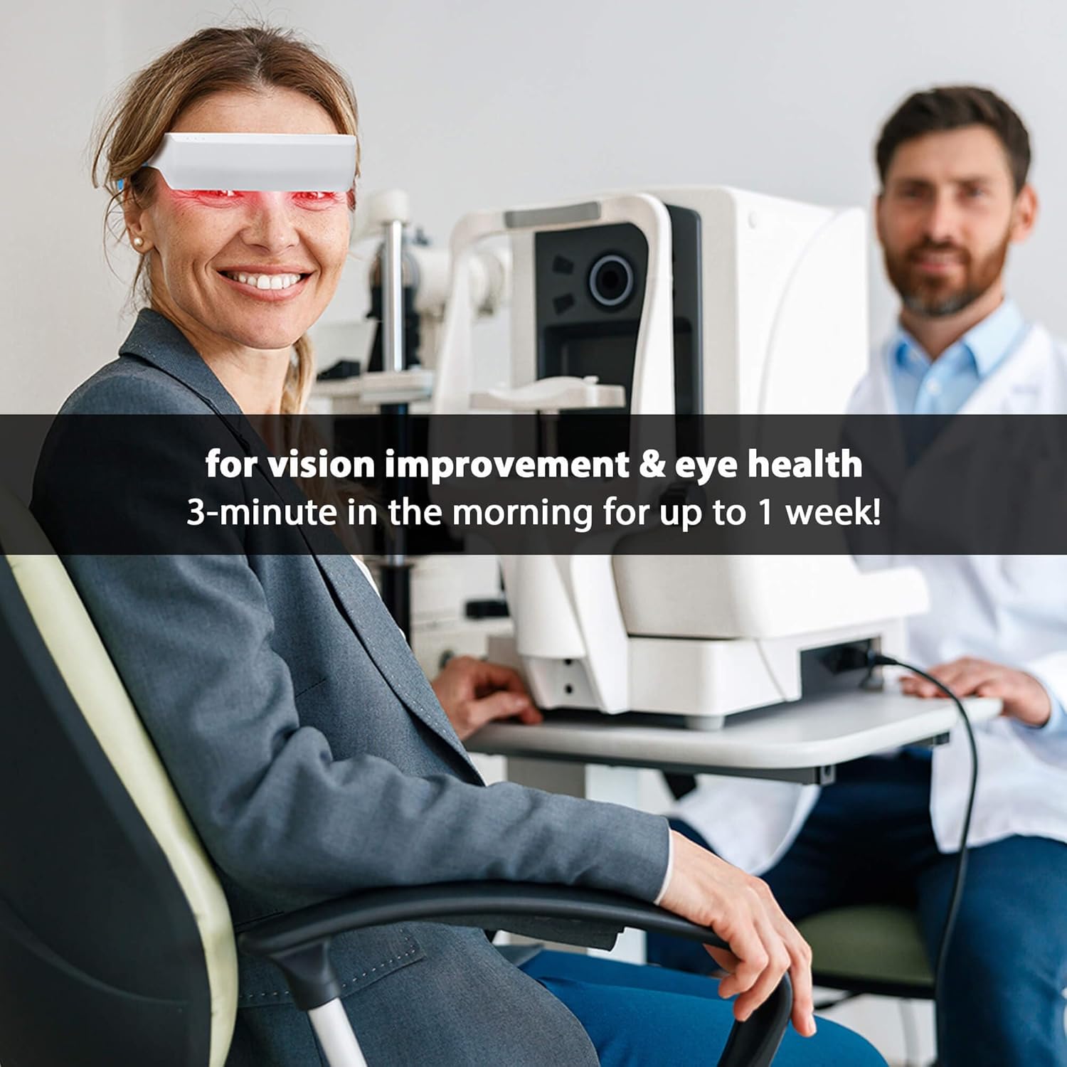 670nm Red Light Therapy Glasses for Eye Comfort & Visual Wellness – 2-in-1 Wearable Red & Blue Light Therapy Glasses, UV-Free, for Good Sleep, Energy & Focus - Image 5