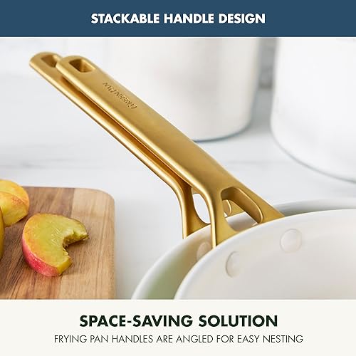 Miniatura 4 de GreenPan Juego de utensilios de cocina antiadherentes Reserve Pro de 10 piezas, cerámica certificada NSF, juego de ollas y sartenes anodizadas duras