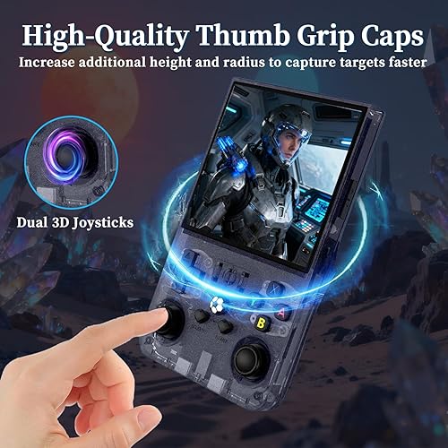 Miniatura 3 de PixelKing R36MAX - Consola de juegos de mano retro con 64G incorporados, más de 18000 juegos clásicos, emulador de mano, pantalla IPS de 4.0