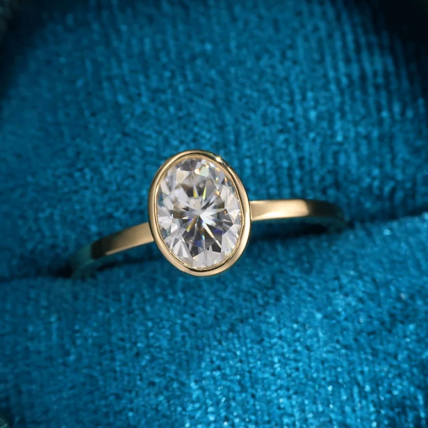 Oval Shape Engagement Rings for Women 1CT/2CT/3CT Cubic Zirconia Solitaire 14k Gold Plated 925 Sterling Silver Promise Ring for Her Anniversary Wedding Band - Image 6