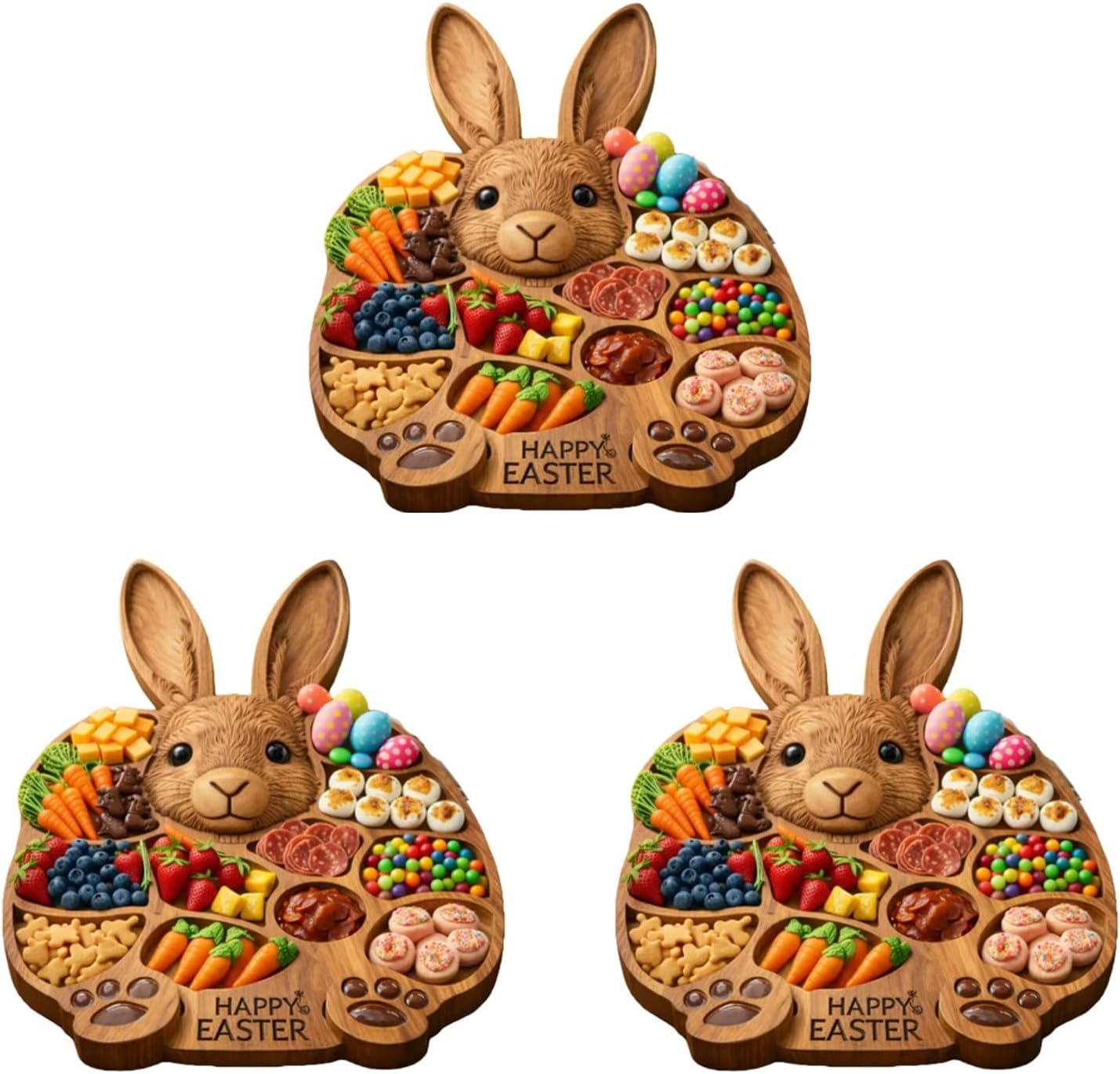 Wooden Appetizer Platter Animal Themed Wood Serving Board Ideal for Family Dinners and Winter Gatherings Charcuterieboard Board