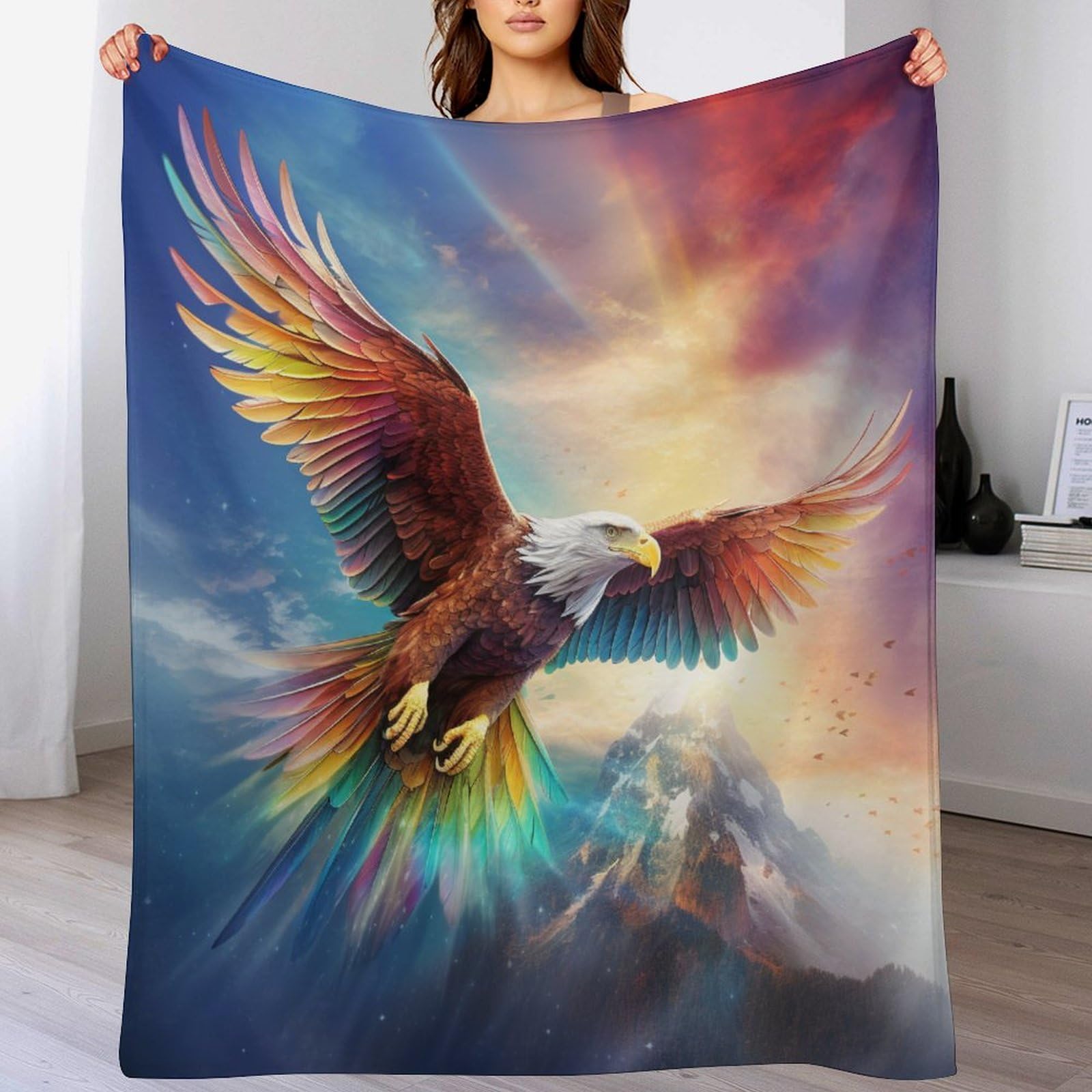 Couverture en Flanelle Ultra Douce Aigle : Excellence et Confort Premium 100x130 cm