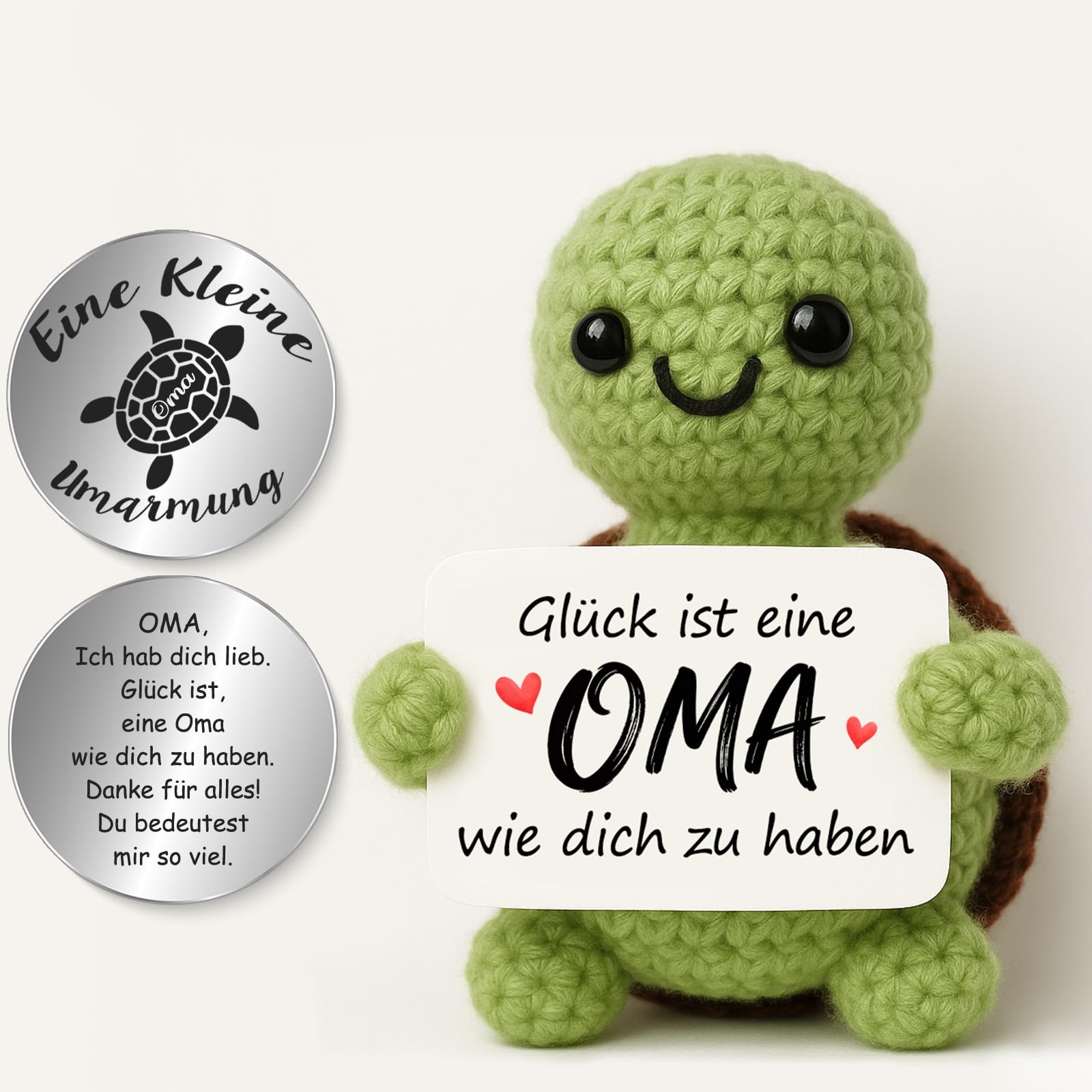 Tixlux Pocket Hug Fröhlicher Pinguin, Kreative Strickwolle Pinguin Dekofigur und Kleine Umarmung Glücksbringer, MutmacherGeschenk, Gute Besserung Geschenk, Weihnachten