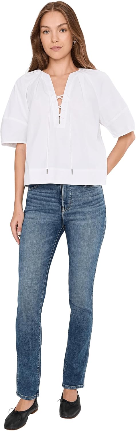 Madewell Womens Stovepipe in Light Wash with Step Hem - Image 2