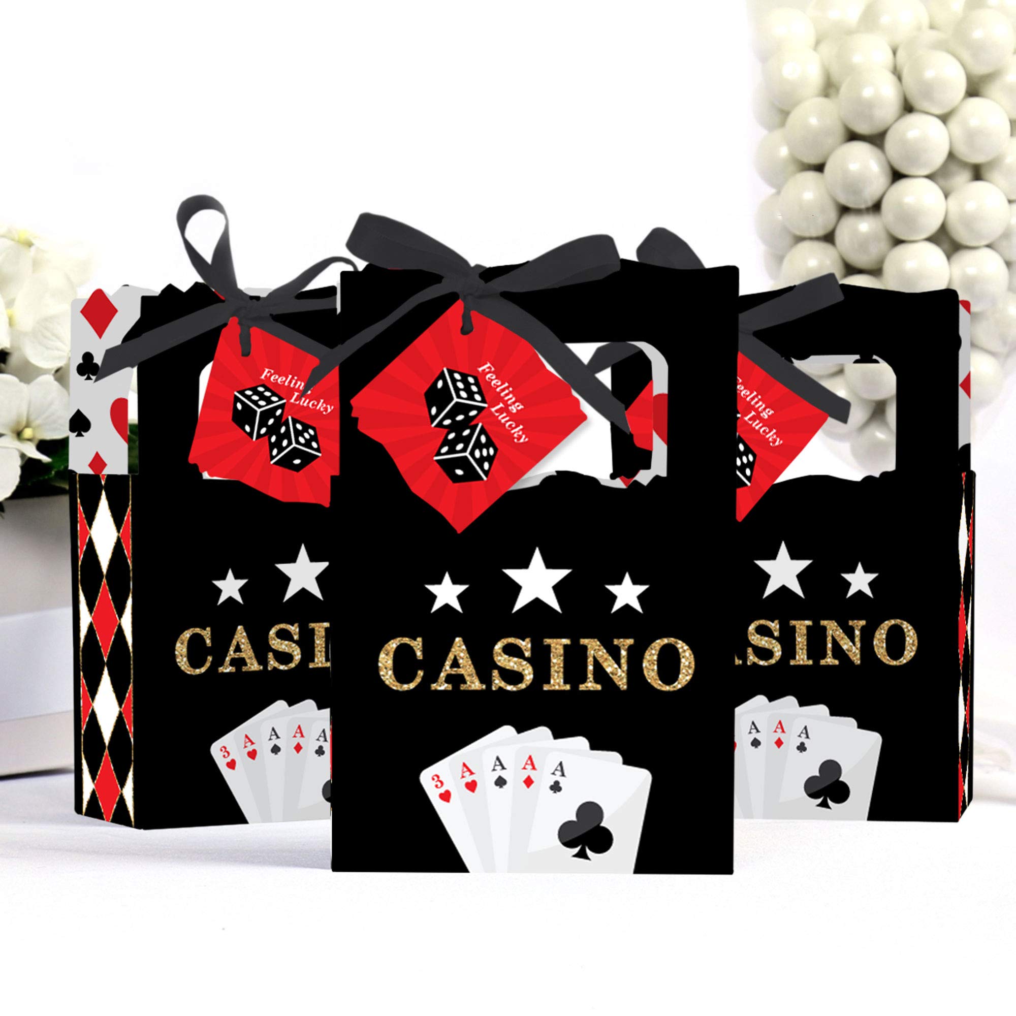 Xietaea Casino Deko Luftballons Girlande - 26 Stück Spielkarten Folienballons Casino Banner und Poker Garlande, Schwarz Rot Motto-Party Dekoration für Las Vegas Nacht und Geburtstag