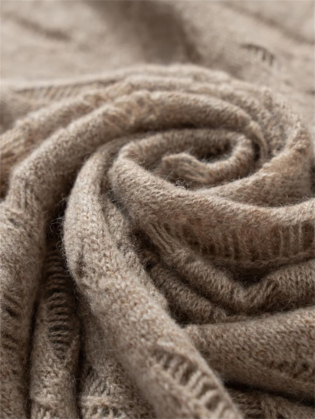 Sciarpa da donna tinta unita cashmere sciarpa lavorata a maglia calda morbida lunga sciarpe
