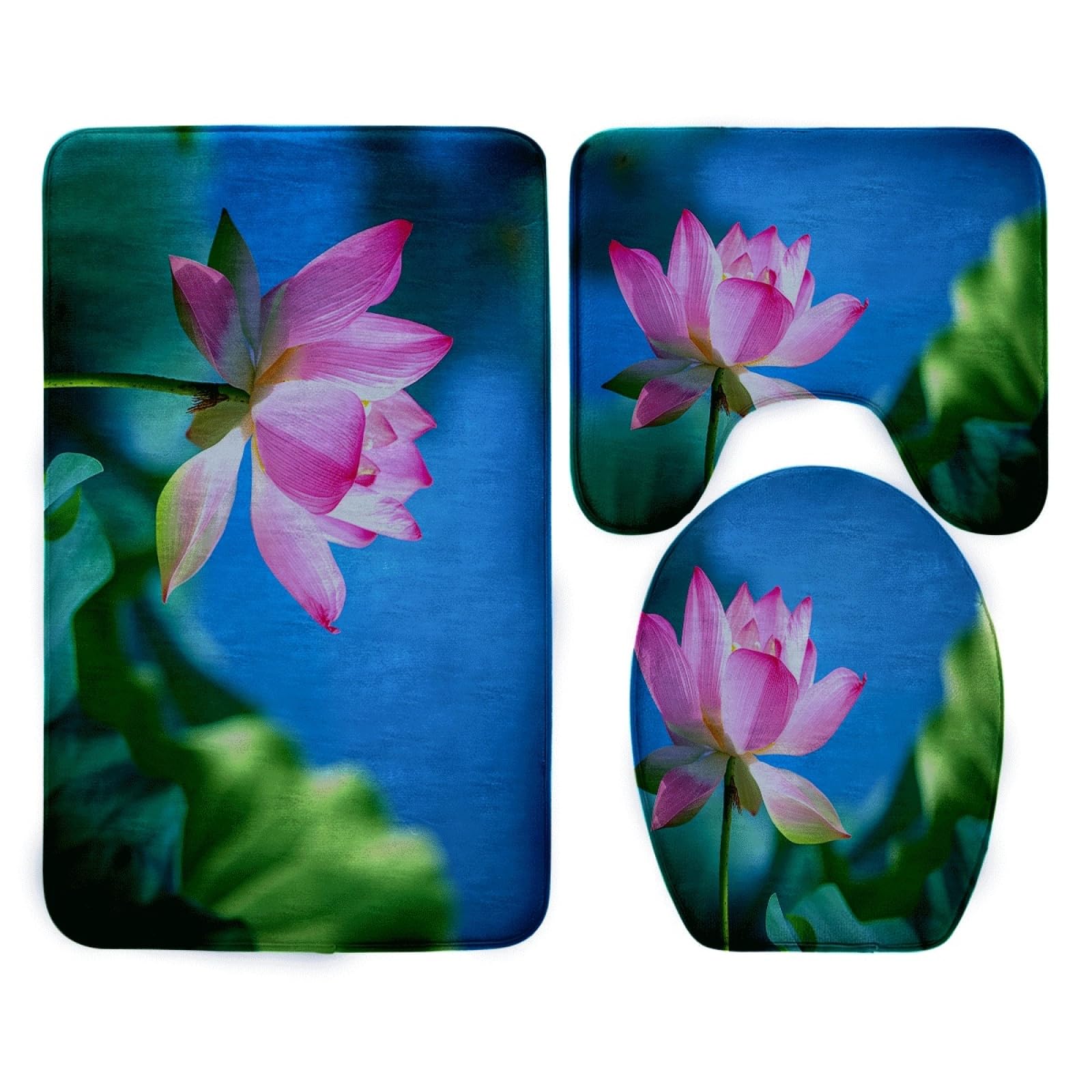 Bath mat lavable de forme de u pour toilette et couloir de appartement